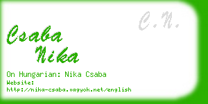 csaba nika business card